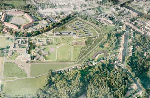 Vue aérienne du futur Hôpital Psychiatrique Sécurisé